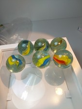 6 x sehr alte Murmeln 3cm
