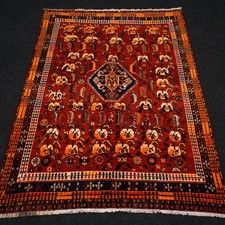 Orient Teppich Gashgai 186 x 134 cm Schiraz Nomaden Perserteppich Handgeknüpft