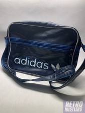 Original ADIDAS Sporttasche Umhängetasche Blau Vintage Retro Airline Bag