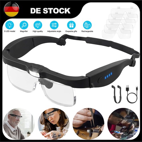Lupenbrille mit licht 4x - licht, 0.75-4x