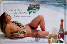Erotik-Blechschild 20x30 cm - Sachsenpils Nr. 12 Erotik Frau Strand sexy