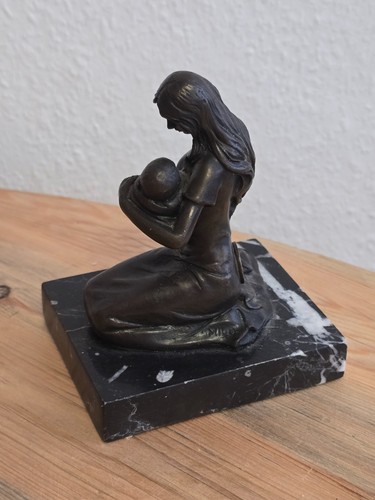 Art deco mutter kind skulptur - kind,