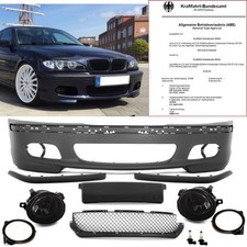 Sport Front Stoßstange SET+Nebel Smoke für M Paket II passend auf BMW E46 +ABE*