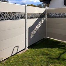 WPC Sichtschutzzaun Grau XL