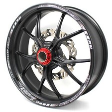 Felgenrandaufkleber GP Racing Weiß MATT Motorrad Aufkleber Felgenaufkleber MR003