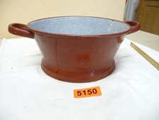 5150.       Altes Email  Sieb Deko  Emaille Sieb Nudelsieb