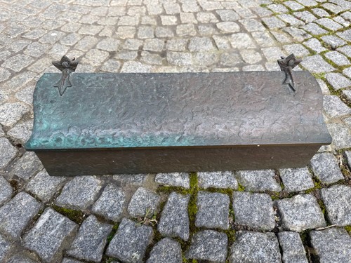 Massive bronze zeitungsrolle - massive,