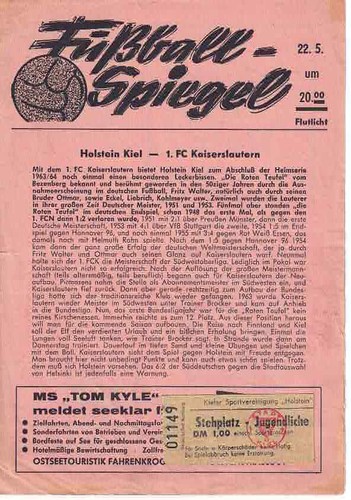 Fussball programmheft 64 - , 63/64