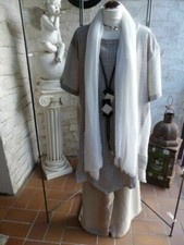 3077 Leinen Tunika LAGENLOOK handmade XL XXL Plus Size  große Taschen