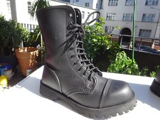 BOOTS & BRACES ENGLAND Dam Schuhe Stiefel VEGAN Kunstleder Stahlkappe Gr.37 Neuw