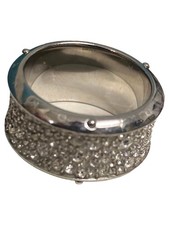 DKNY Damen Ring Gr. 16 Silber Glamourös mit Strasssteinen Schmuck