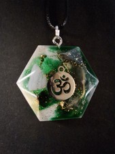 Orgonit Anhänger Gelassenheit Om Orgon Amethyst Aventurin Blauer Chalcedon