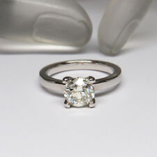 Verlobungsring Solitär Ring mit Altschliff-Diamant 1,63ct K-si in 950 Platin