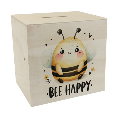 Biene bee happy spardose aus - biene,