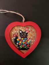 17cm Original Katze Blumen