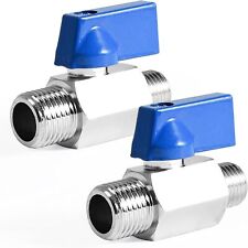 Messing MINI Kugelhahn Innengewinde Außengewinde 1/4 3/8 Zoll Flügelgriff Blau