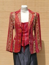 edler Blazer + Corsage MUREK FASHION vintage design 80er farbenprächtig - Gr. 38