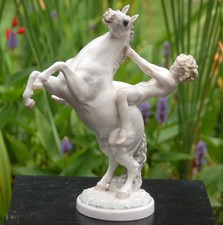 Hutschenreuther Porzellangruppe, Amazone auf Pferd,  Artist Karl Tutter,