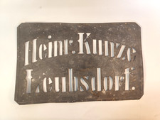 alte Schablone Heinrich Kunze Leubsdorf Schellenberg Marbach Hohenfichte Maler