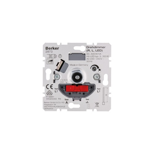 Berker drehdimmer 500w va - berker, 20-500w/va