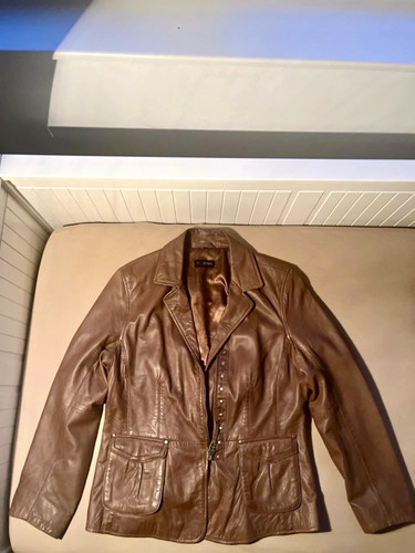Cabrini damen lederjacke braun - damen,