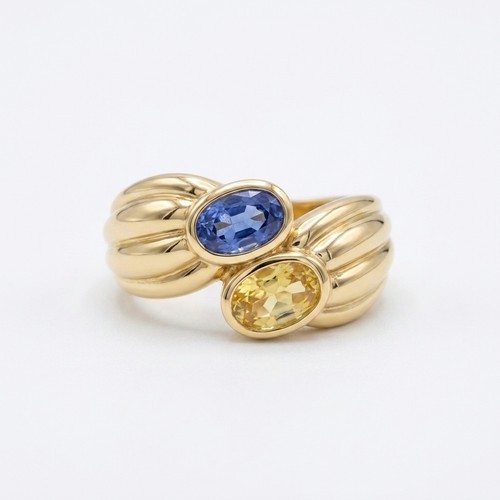 Gelbgold ring mit - gelbgold, topas/
