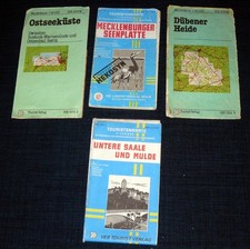 4x Wanderkarte Touristenkarte