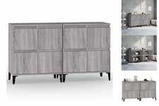 Sideboards 2 Stk. Grau Sonoma