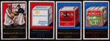 4 alte Reklamemarken Cleve