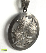 Silberanhänger mit 3 Edelweiß Handarbeit - Trachtenschmuck