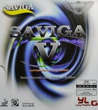 Tischtennis Belag  Dawei Saviga V  Lange Noppen  OX schwarz. Top Zustand.