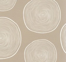 Wachstuchtischdecke Stockholm beige weiß PVC 140cm breit Länge wählbar