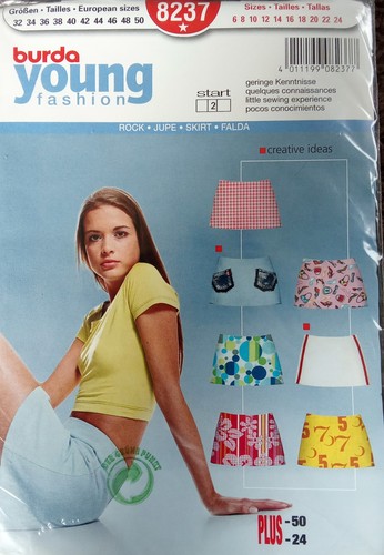 Burda start 8237 minirock - burda,