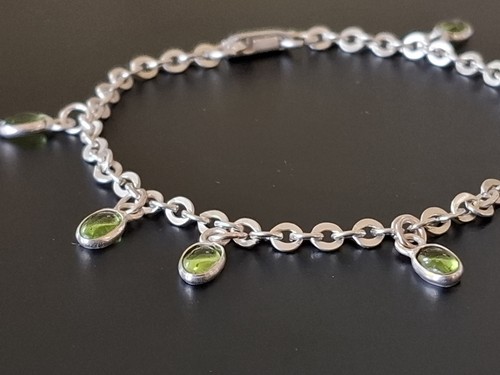 Vintage peridot armband silber - vintage,