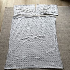 Ikea Kinderbett Bettbezug und Kissenbezüge 100% Baumwolle 110x125 cm weiß blau Kleinkind