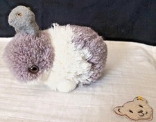 Steiff reizender Woll-Hase 7155/08 grau/weiß 8cm liegend KF