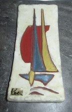 wandkeramik mit segelbooten