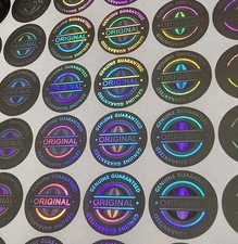 Hologramm Aufkleber 20mm Rund 3D Original Garantie Sicherheitssiegel Sealed