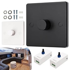 LED Dimmer 12V-24V Dimmschalter Push ON/OFF Drehregler Lichtschalter Drehdimmer