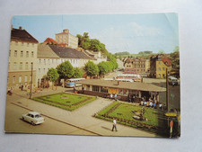 AK Schleiz Neumarkt Haltestelle Ikarus 55 Bus Auto Trabant 1982 Zeulenroda