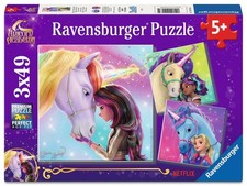 Ravensburger Kinderpuzzle 3x49 Teile - Unicorn Academy - Magie und Freundschaft