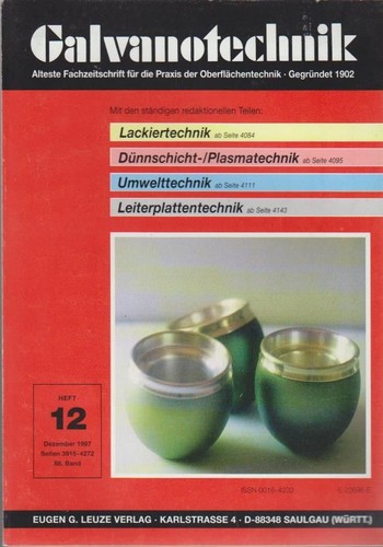 Galvanotechnik band - 88,