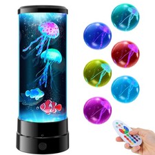 17 Farbe Quallen Lampe LED Aquarium Lavalampe Nachtlicht Kinder Stimmungslampe