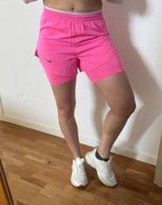 NIKE Shorts kurz Hotpants pink neon Damen eng stretch Sport Jogging Dry fit XS