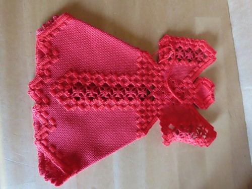 Figur aus spitze engel rot - aus,