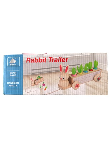 Holz nachziehspielzeug hase - holz,