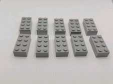Lego 10x 2x4 Brick Stein