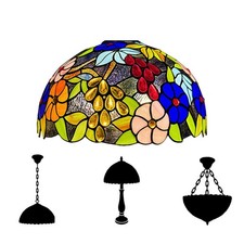 Tiffany Stil Buntglas 16 Zoll