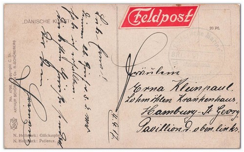 Kunst feldpost 1917 - ak,