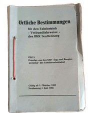 Braunkohle Werkbahn: örtliche Bestimmungen BKK Senftenberg, Cottbus und Welzow